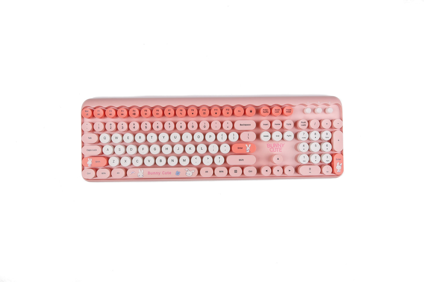 loocannon Bunny Cute Wireless Keyboard & Mouse Set Pink