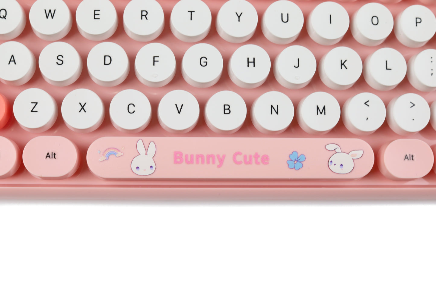 loocannon Bunny Cute Wireless Keyboard & Mouse Set Pink