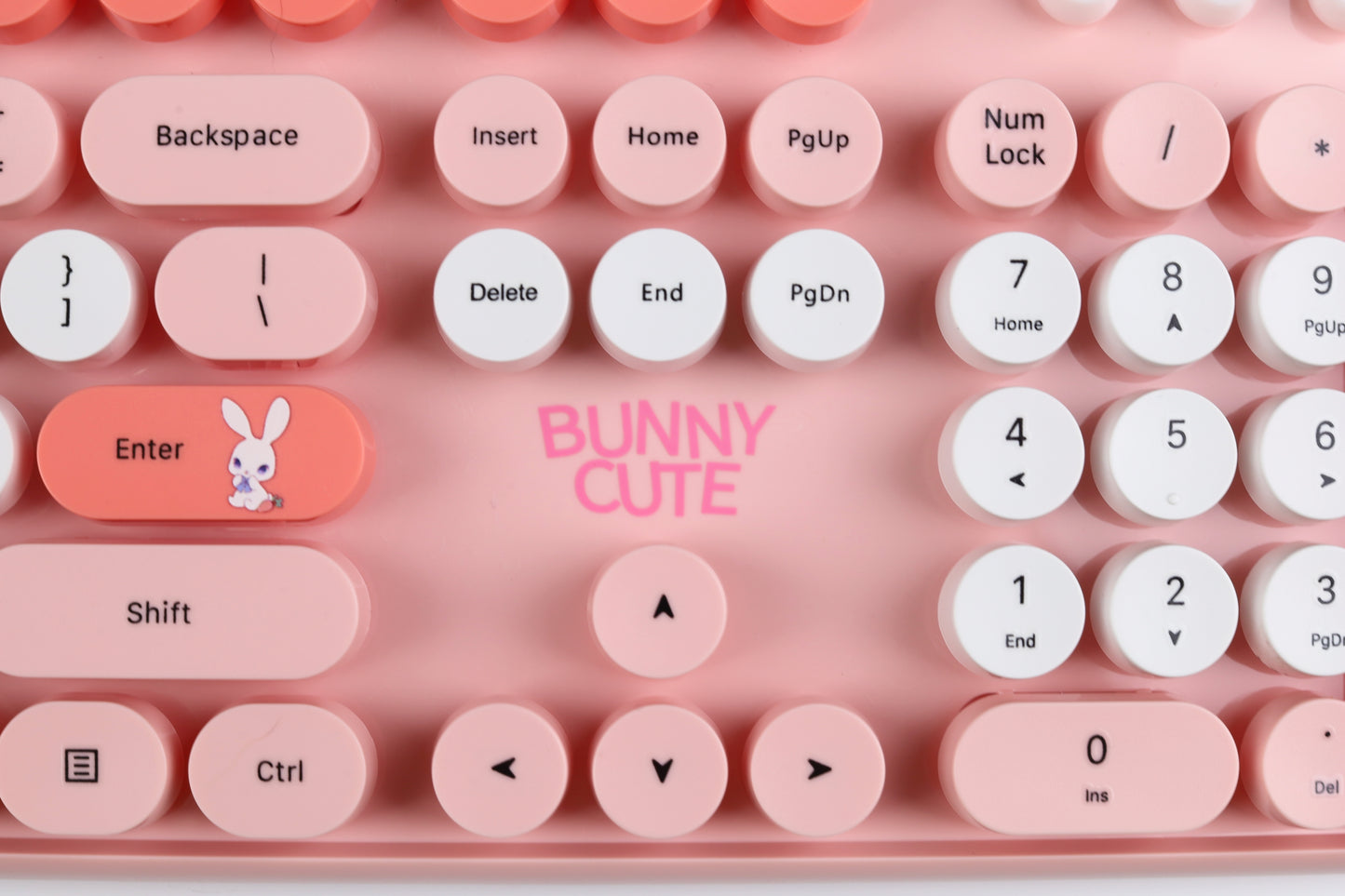 loocannon Bunny Cute Wireless Keyboard & Mouse Set Pink